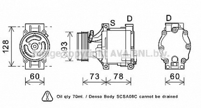 AVA QUALITY COOLING suk099 -  Компрессор, кондиционер